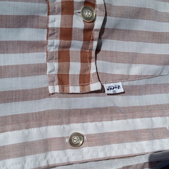 Vintage 60 70 s Levi's checkered 2 tone. Brown - Picture 5 of 8